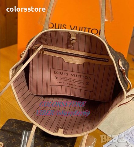 Чанта Louis Vuitton Neverfull код DS138, снимка 3 - Чанти - 36086630
