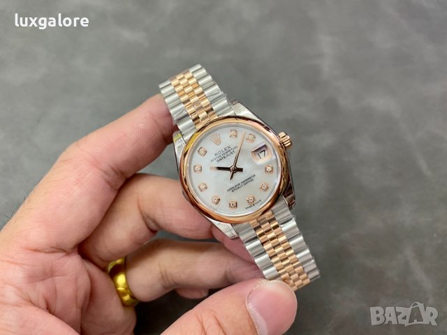 Дамски часовник Rolex Datejust 31MM Mother of Pearl с автоматичен швейцарски механизъм, снимка 4 - Дамски - 43709209