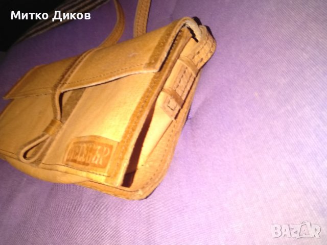 Чанта за през рамо Несебър от соца 1980г нова естествена кожа 21х12х5см, снимка 6 - Чанти - 38217645