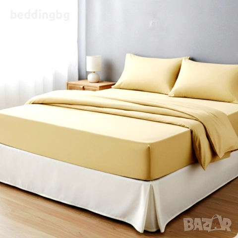 Качествен чаршаф с ластик от 100% памучно трико 
