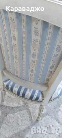 Старинно Кресло Луи XVI, снимка 6 - Дивани и мека мебел - 49956724