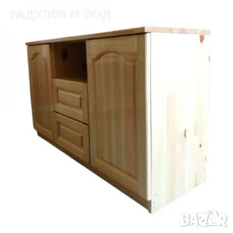 ТВ шкаф масив чам с 2 врати и 2 чекмеджета / 3012, снимка 2 - Шкафове - 51169313