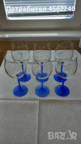 Елегантни чаши за вино  - цветно стъкло, снимка 2 - Чаши - 51389102