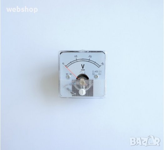 Волтметър DC директен 30V Ф44mm, снимка 1