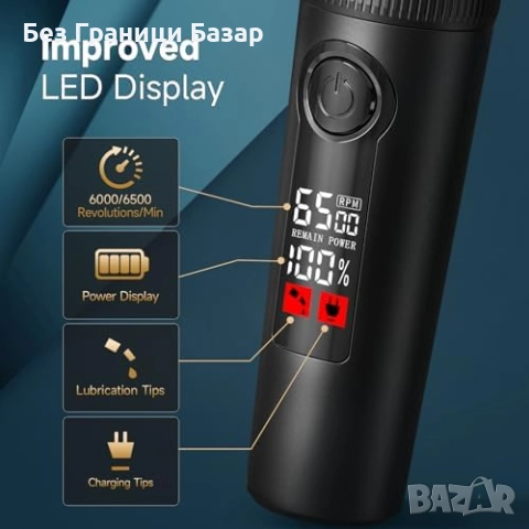 Нов мъжки Професионален тример за брада и коса с 5 степени и 4 гребена, снимка 4 - Машинки за подстригване - 52463403