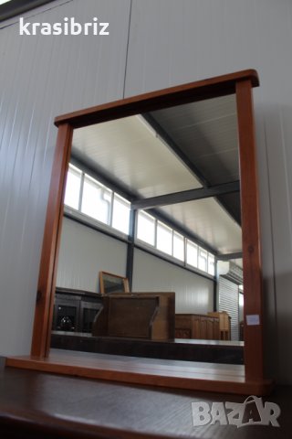 Огледало с дървена рамка, снимка 3 - Огледала - 33668552