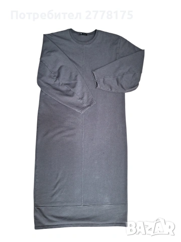 Zara памучна сива рокля, снимка 10 - Рокли - 53277002