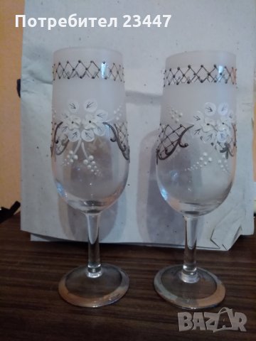 Сватбени чаши, снимка 2 - Чаши - 27959956