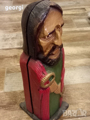 дърворезбована кутия за вино монах уникат   13/2, снимка 6 - Декорация за дома - 44845153
