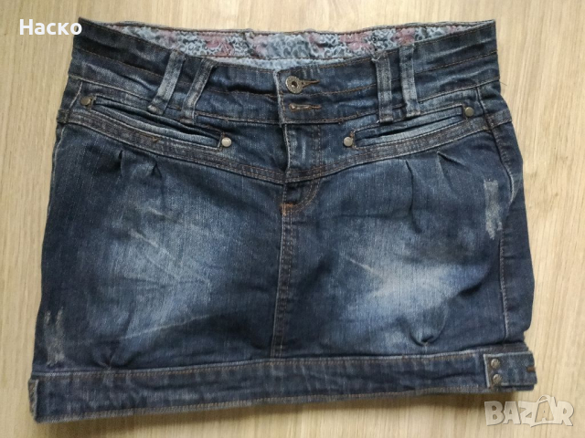 Къса дънкова пола, снимка 2 - Поли - 36483186