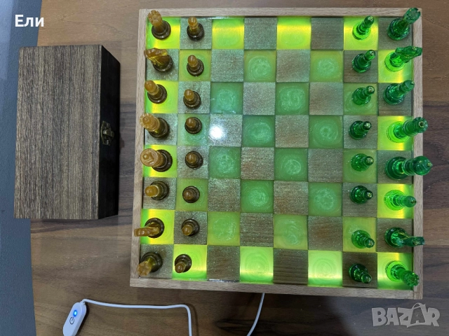 Луксозен, ръчно изработен шах комплект, снимка 11 - Шах и табла - 52594860