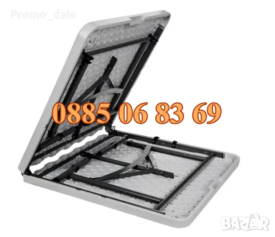 Сгъваема маса за кетъринг, градина, къмпинг 180/74 см с дръжка за носене, снимка 5 - Маси - 49457834