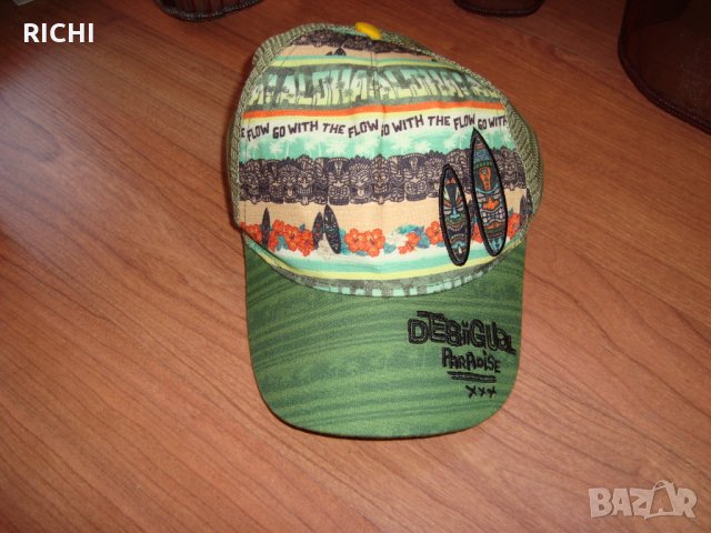 Desigual зелена бейзболна шапка с козирка "Go With the Flow", снимка 4 - Шапки, шалове и ръкавици - 32956810