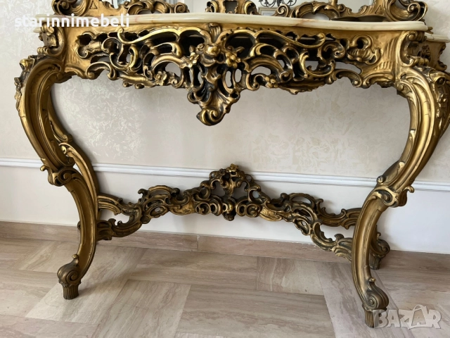 Голяма барокова конзола, снимка 4 - Декорация за дома - 52270236