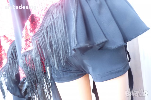 рокля за спортни танци комбинация между червено и черно, снимка 9 - Детски рокли и поли - 35098812