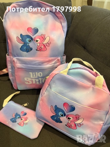 Детски раници с аксесоари Стич , снимка 3 - Раници - 51602673