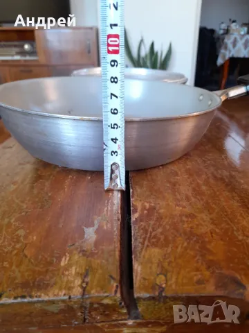 Стар алуминиев тиган #19, снимка 4 - Други ценни предмети - 49131444