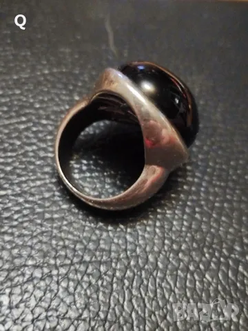 стар сребърен пръстен с камък , снимка 2 - Пръстени - 50276783