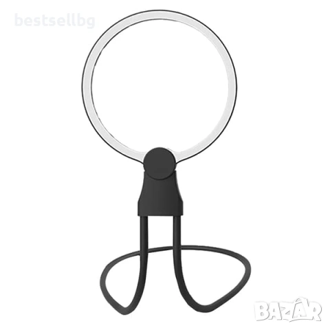 Голяма увеличителна лупа за врат за четене шиене бродиране гоблени настолна с LED осветление USB, снимка 12 - Други инструменти - 53090684