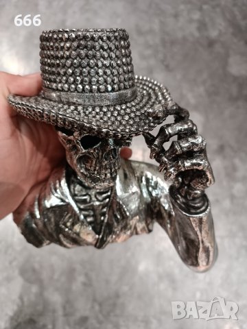 статуетка череп каубой , снимка 3 - Статуетки - 43512577