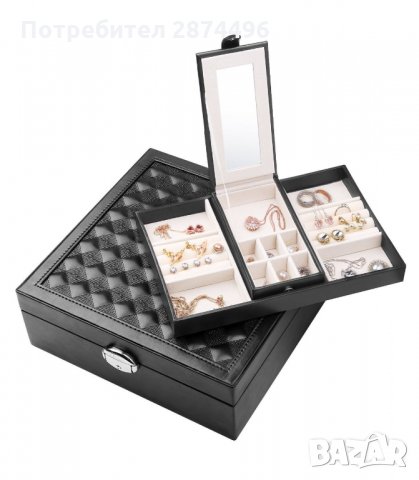 1755 Красива кутия за бижута с много отделения и огледало, снимка 12 - Други - 34659250