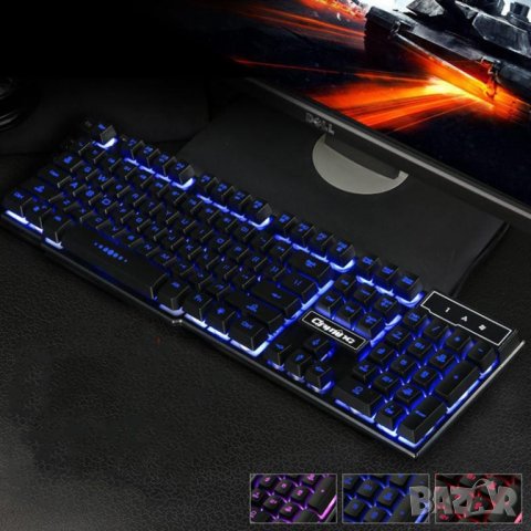 Геймърска клавиатура Shipadoo K600 с водоустойчив дизайн и подсветка, снимка 2 - Клавиатури и мишки - 32562628