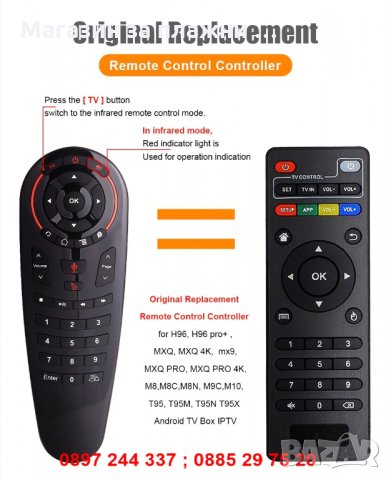 Безжична мишка с 33 бутона - Air Mouse G30, снимка 11 - Дистанционни - 28262650