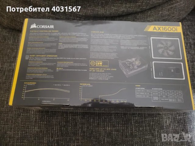 Захранване PSU Corsair AX1600i 1600W 80 PLUS Titanium - ново, снимка 3 - Захранвания и кутии - 50410168
