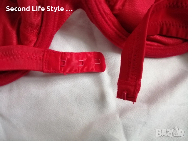 75A червен сутиен розички H&M, снимка 8 - Бельо - 52900023