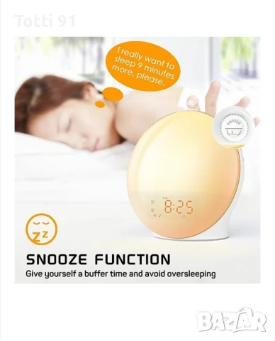 Нощна лампа Foryond,20 нива на яркост,7 естествени звука,FM ра, снимка 2 - Лед осветление - 50620726