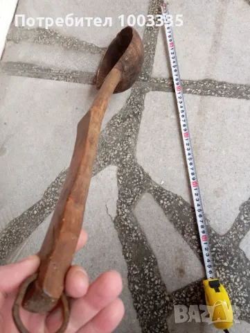 Много стара Огромна стара лъжица , снимка 4 - Други ценни предмети - 48137148