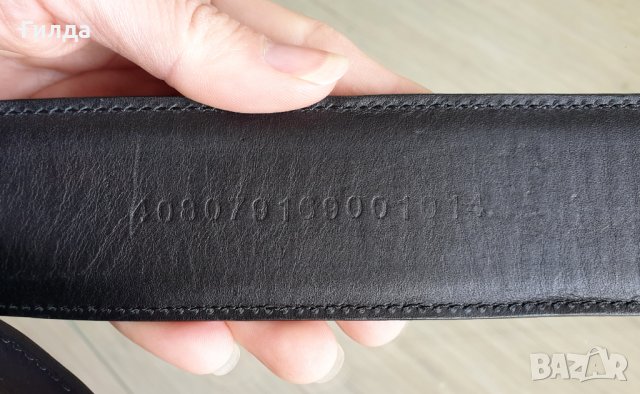 Ralph Lauren колан естествена кожа лак черно L, снимка 12 - Колани - 36771868