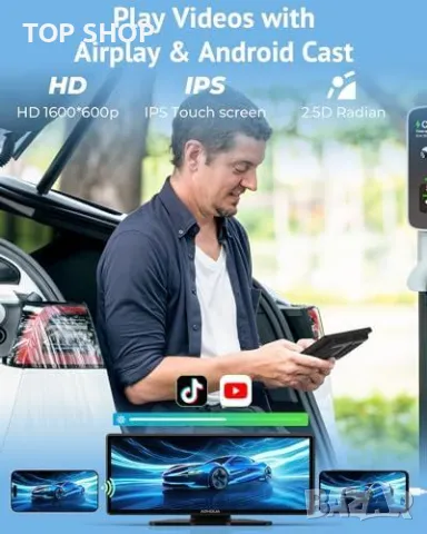 Нов Сензорен екран APHQUA CarPlay Android Auto с камера за задно виждане, снимка 4 - Друга електроника - 49203346