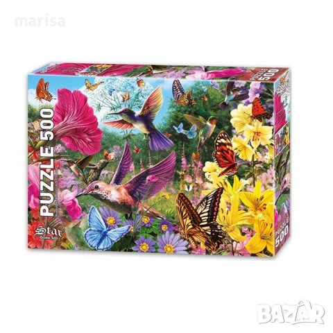 Пъзел Птици и пеперуди, JSTAR Пъзел 500 ел. Код: 1100455, снимка 1