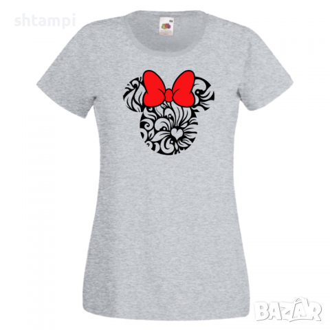 Дамска тениска Minnie Head 7 Подарък,Изненада,Рожден ден,, снимка 3 - Тениски - 36530235
