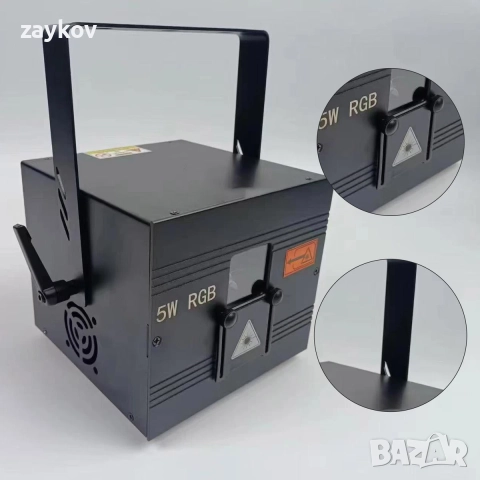 Проектор с лазерна светлина, IOS, Android приложение, дистанционно управление, 5W RGB, iLDA, DMX, DJ, снимка 4 - Измервателни инструменти - 52169673