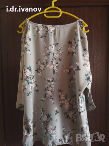 пролетна блуза с голи рамене , снимка 2 - Туники - 27893705