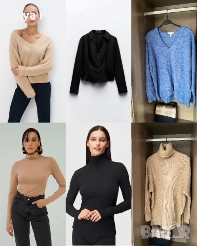 Блузи и пуловери, размер ХС и С, Zara i H&M, снимка 1