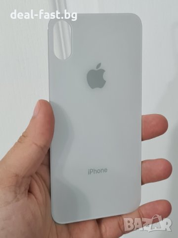 Заден капак стъкло за iPhone X XS Черен Бял, снимка 2 - Резервни части за телефони - 39465317