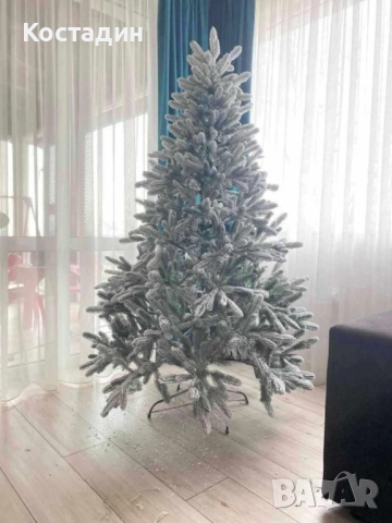 Изкуствена елха K r i n g Melbourne,  Цялата заснежена с метална стойка., снимка 2 - Други - 52209179