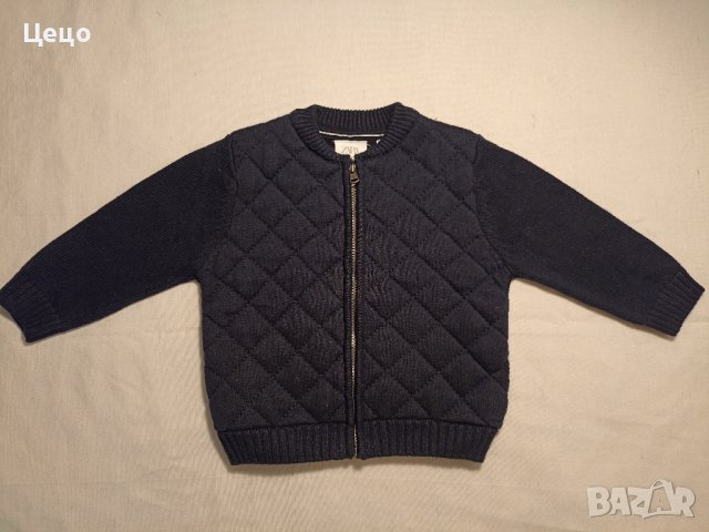 Модерен бебешки комплект дънки, риза и жилетка. Zara и Mayoral, от 12 мес.   , снимка 3 - Комплекти за бебе - 43799044