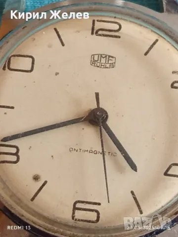 Стар механичен часовник мъжки UMF RUHLA ANTI-MAGNETIC за части ремонт КОЛЕКЦИЯ 33918, снимка 3 - Антикварни и старинни предмети - 50396898