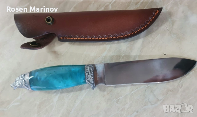 Ръчно изработен нож от стомана 65×13 инструментална скалпелна стомана руска ножът е закален на 56 / , снимка 16 - Ножове - 53174561