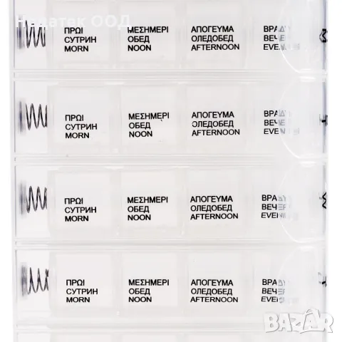 Кутия за съхранение на хапчета, С индикатори, 20x11см, Прозрачна, снимка 2 - Други стоки за дома - 49002267