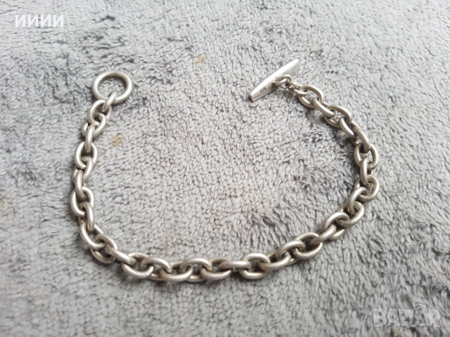 Бутикова сребърна гривна верижка  , снимка 2 - Гривни - 52291351