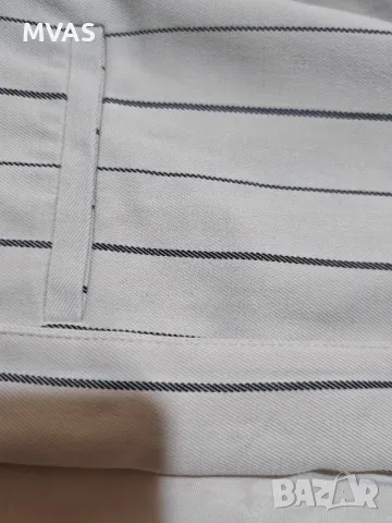 Нов дълъг елек сиво кремав черно райе S размер, снимка 5 - Елеци - 49509776