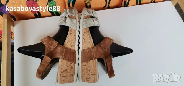 Сандали от естествен велур 39.5н., снимка 6 - Сандали - 51057054