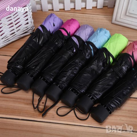 2226 Тройносгъваем чадър Magic umbrella, противоветрен с появяващи се цветя, снимка 8 - Други - 43622103