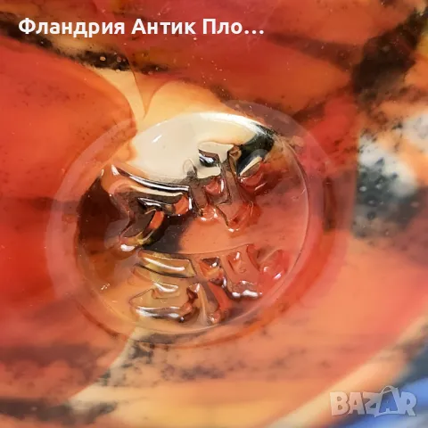 Ваза от арт стъкло "Червена лава", снимка 5 - Вази - 32433959