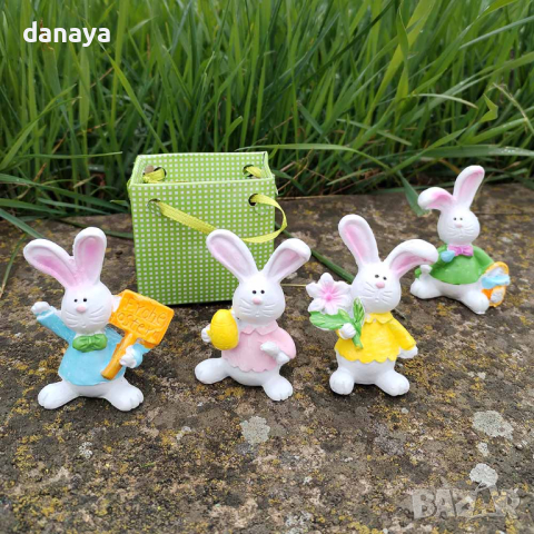 4618 Мини сувенир фигурка Зайче в подаръчна торбичка, снимка 6 - Декорация за дома - 44877277